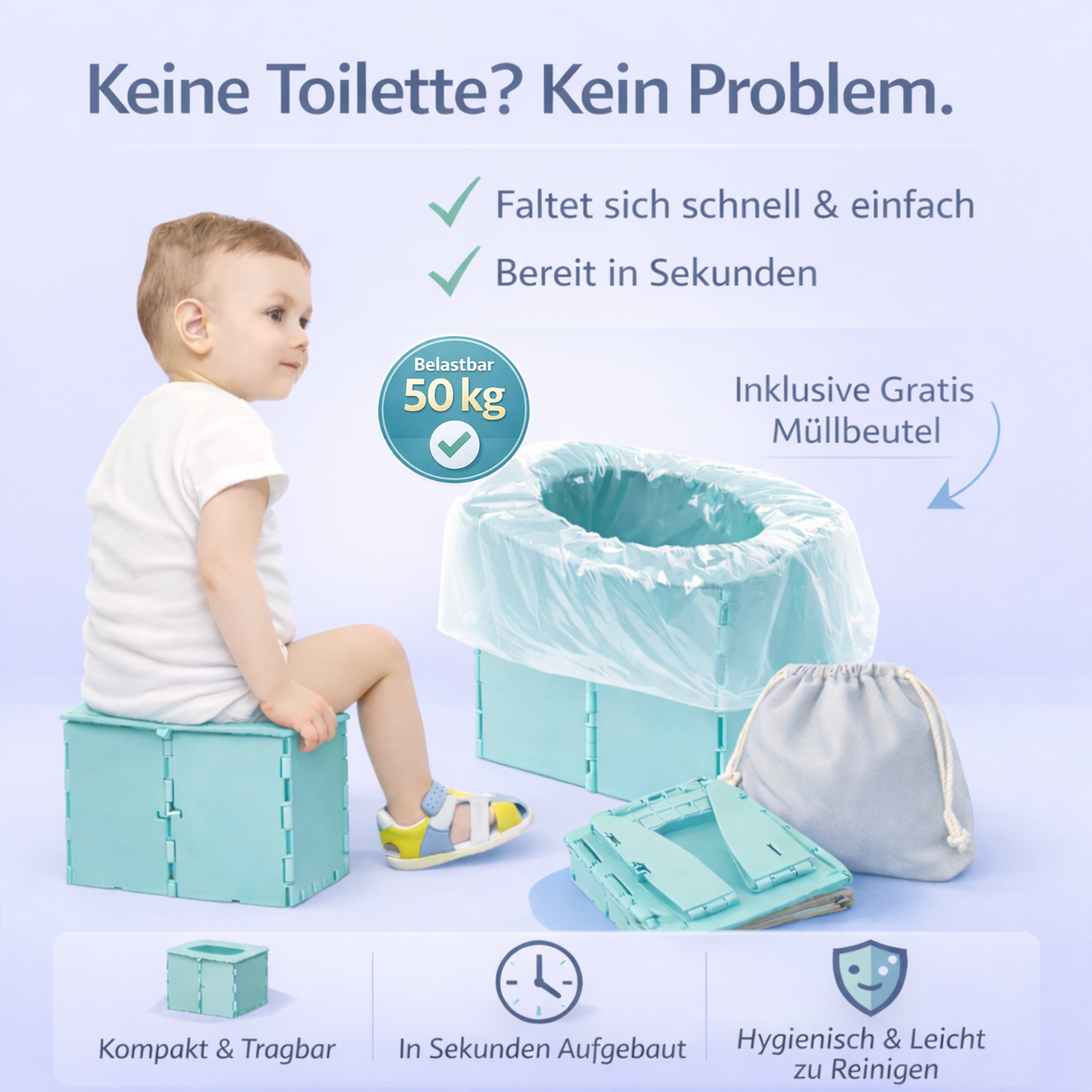 SauberGoᵀᴹ Tragbares Töpfchen
